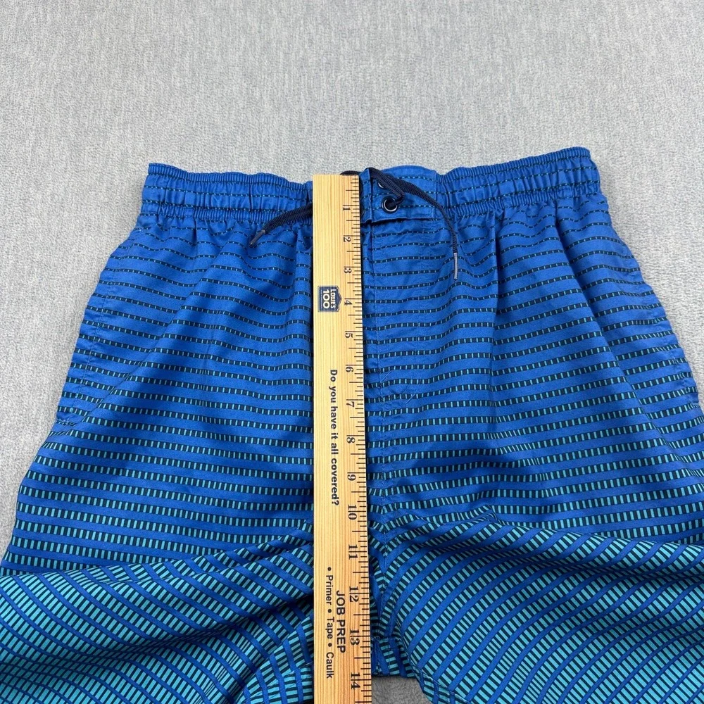 Nike Shorts Mens Medium‎ Blue Continuum Striped Swimming Board Trunks Beach